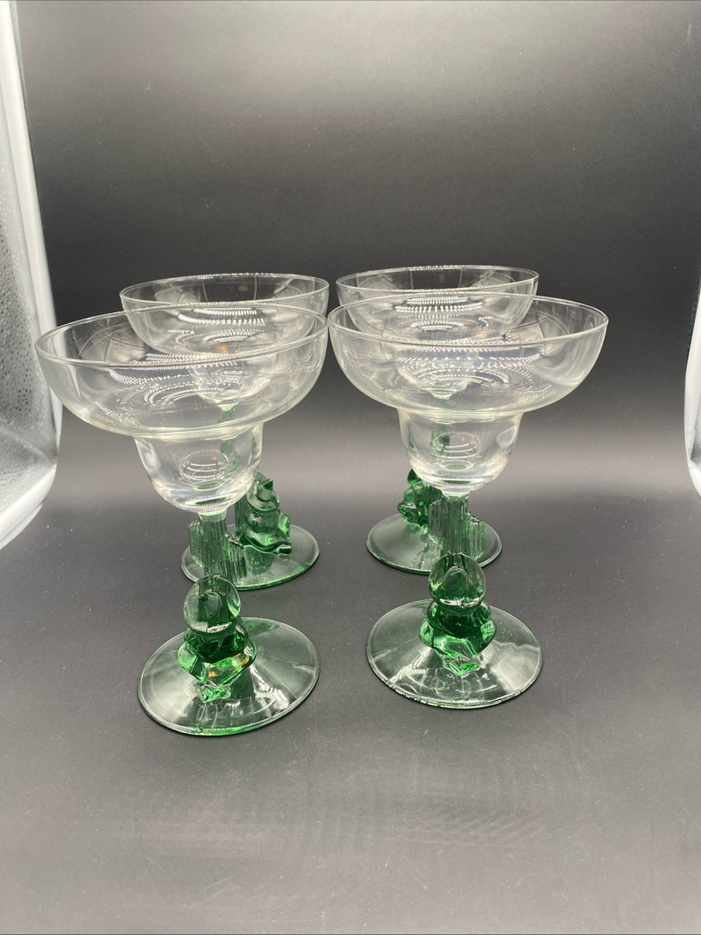 Margarita glasses, set of 4, saguaro stem, man taking a siesta